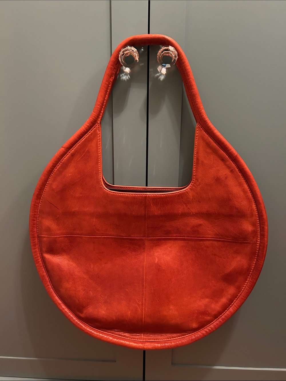 Anthropologie Circular Leather Shoulder Bag